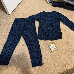 Reima Merino Wool Thermal Base Layer Set - Taival Navy 2T